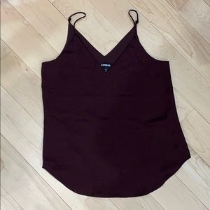 Express Burgundy Silk Cami